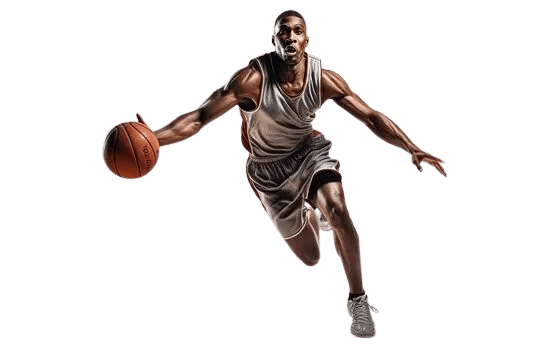 Basketball player action shot, representing live premium sports streaming available on Xtreme HD IPTV
